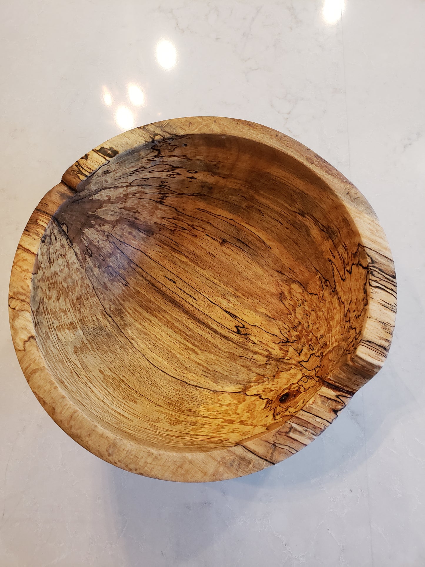 Live Edge Spalted Green Beech Bowl $40.00