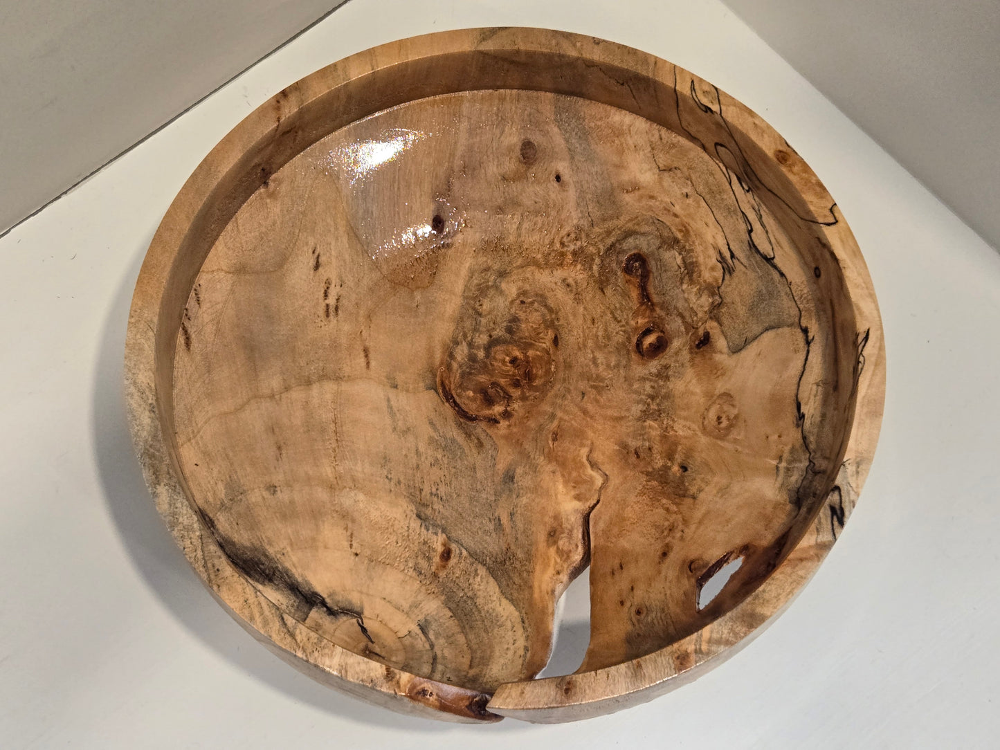 Live Edge Spalted Green Beech Bowl $40.00