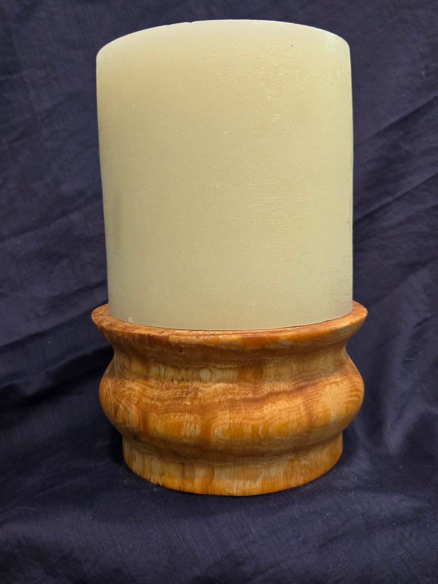 Candle Stand – 6.75” Choke Cherry Wood				$40.00
