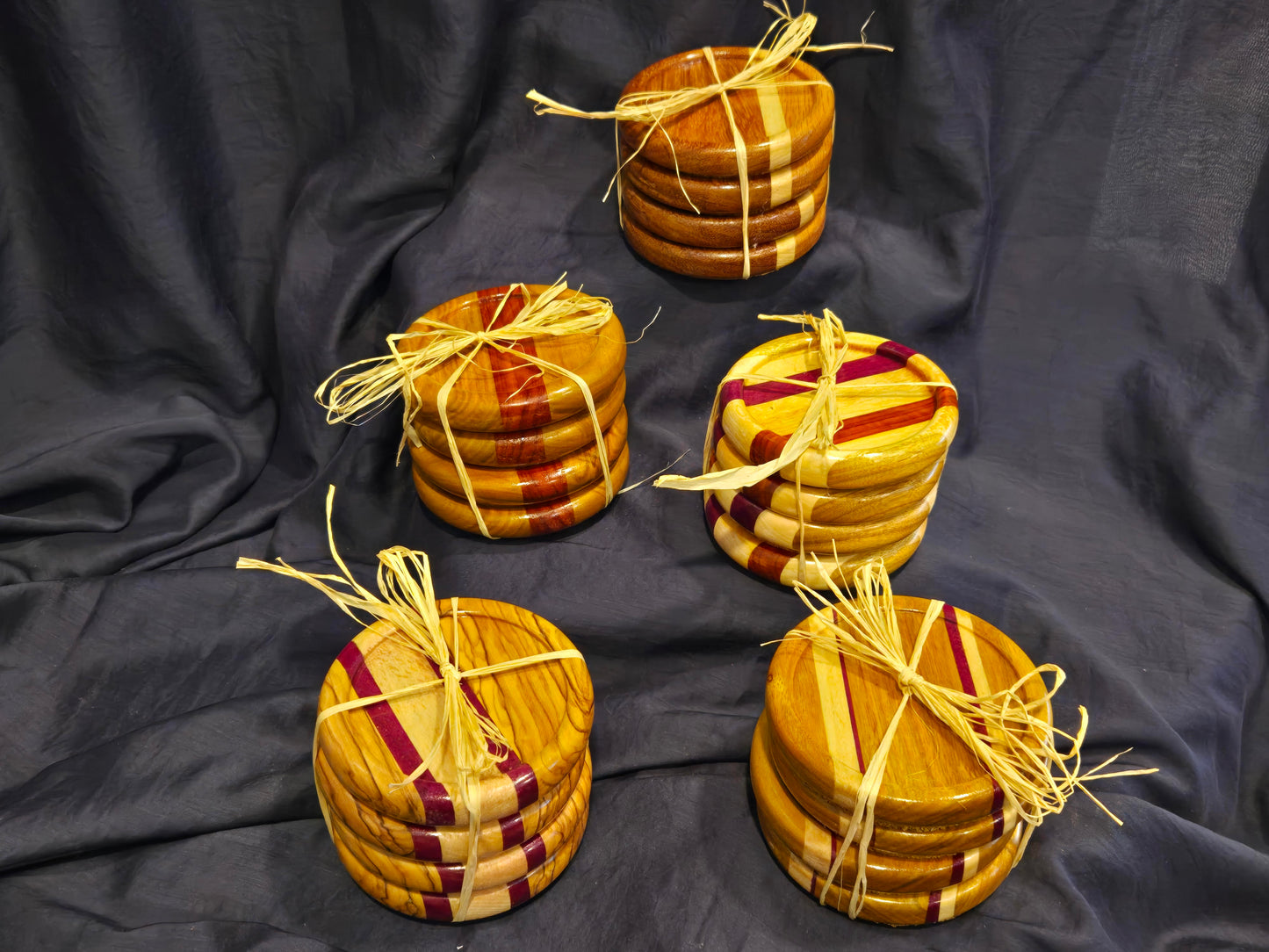 4” Coasters - Set of Four - Canary-Padouk							$50.00