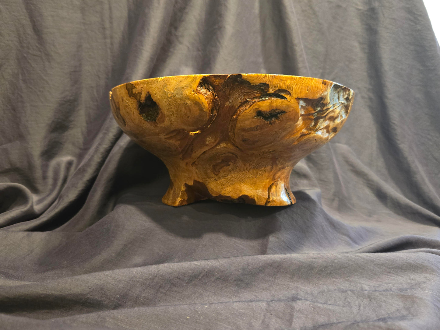 Footed Round Bowl – Unknown Burl						$100.00
