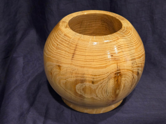 Footed Vase – White Oak						 $40.00