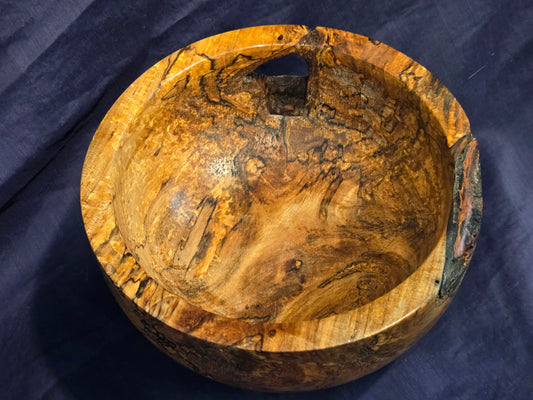 Live Edged Bowl – Spalted Plum					   $50.00