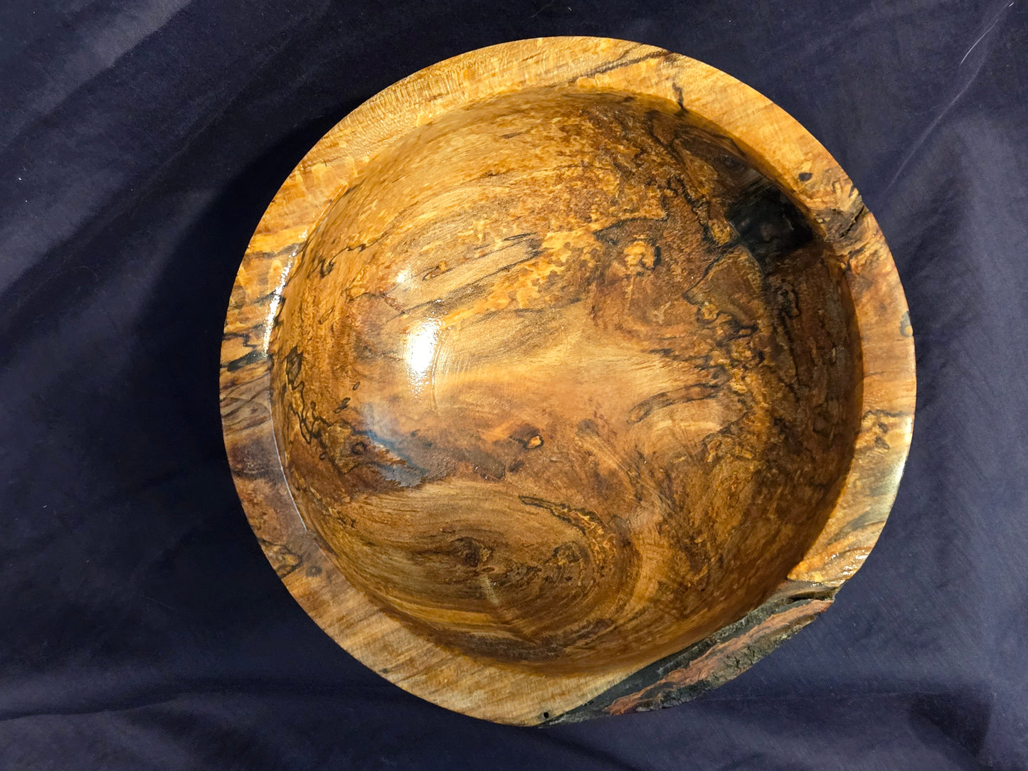 Live Edged Bowl – Spalted Plum					   $50.00