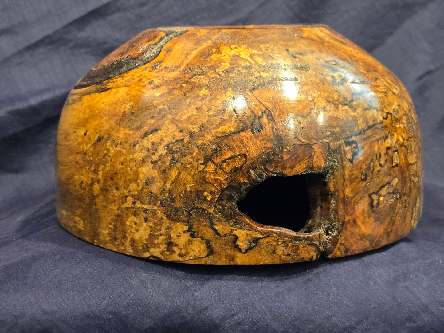 Live Edged Bowl – Spalted Plum					   $50.00