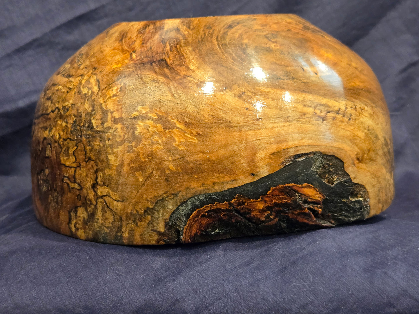 Live Edged Bowl – Spalted Plum					   $50.00